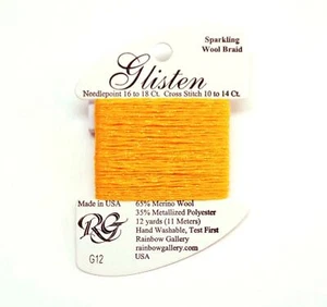 GLISTEN Sparkling Braid #12 "Radiant Yellow" Needlepoint Thread Rainbow Gallery - Picture 1 of 1