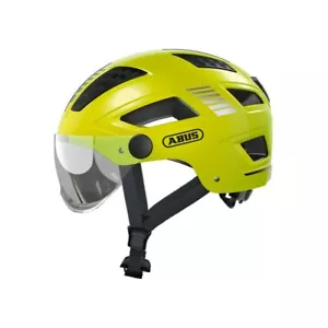 Bike Helmet with Visor ABUS Hyban 2.0 ACE Signal Yellow M 52 To 58 CM - Picture 1 of 5