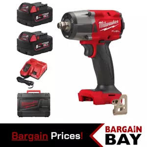 Milwaukee M18 FMTIW2F12-502X 18V FUEL Brushless 1/2" Impact Wrench with 2x 5.0Ah - Picture 1 of 5