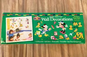 RARE 1980s Vintage Disney Mickey Mouse Wall Stick-ups Priss Prints OPEN BOX NEW