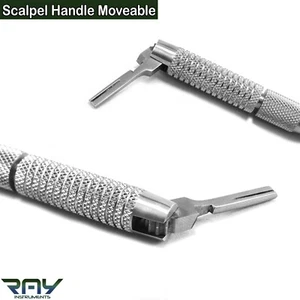 Mango de bisturí dental disección operativa móvil hoja de ajuste quirúrgico CE - Imagen 1 de 5