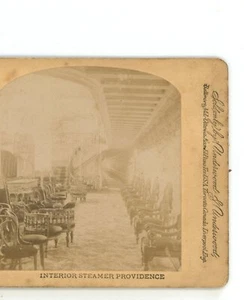 Innenraum des Dampfers Providence Underwood Stereoview - Bild 1 von 4