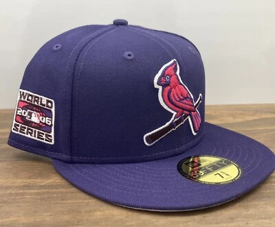New Era St. Louis Cardinals 59Fifty Fitted Hat Purple 7 5/8 2006 World Series - Image 1 of 4