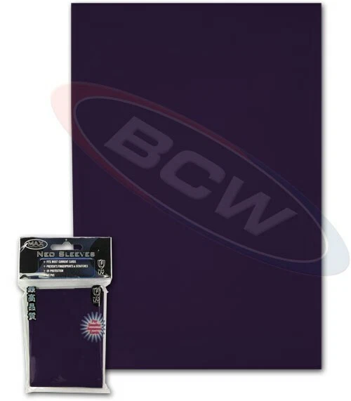 Pack of 50 Max Protection Deck Guards Flat Purple Small / YuGiOh Size sleeves - Image 1 of 1