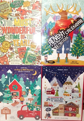 Trader Joe’s Advent Calendar 24 Milk Chocolate Figures 1.76oz (4 Random Boxes) - Image 1 of 4