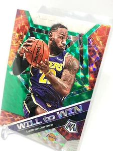 2019-20 Panini Mosaic LeBron James #7 Will to Win Green Prizm  - Picture 1 of 5