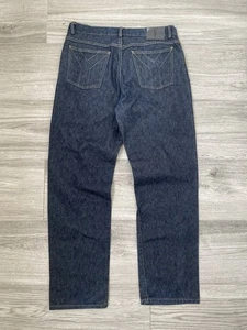 Vintage Yves Saint Laurent Y Logo Straight Denim Jeans Pants Size 34/32 - Picture 1 of 18