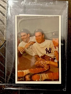 1953 Bowman #44 Mantle/Berra/Bauer New York Yankees HOF SEHR GUTER ZUSTAND - Bild 1 von 4