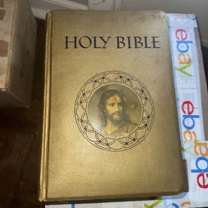 Vintage Holy Bible Gilt Edge Catholic Action Edition Good Will 1956 EXC COND - Bild 1 von 7
