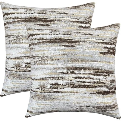 Fundas de cojín de poliéster a rayas de doble cara con cremallera invisible decoración moderna del hogar Foto 1 de 4