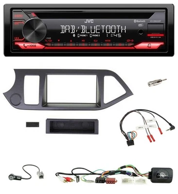 JVC CD DAB USB Bluetooth Lenkrad Autoradio für Kia Picanto ab 2011 USB AUX ohne - Bild 1 von 4