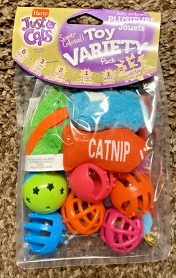 ** Hartz Just For Cats Variety Pack Cat Toy - 13 Toys - New & Sealed ** - Image 1 of 2