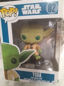 Funko Pop #02 Yoda Vinyl Bobble Head New In Box - Picture 1 of 6