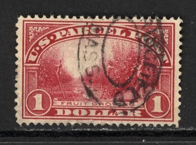 SCOTT Q12 1913 $1 FRUIT GROWING PARCEL POST ISSUE USED VF CAT $40! - Image 1 of 2