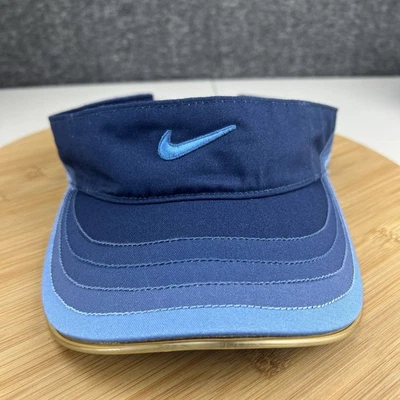 Boné vintage Y2K Nike Air Visor Strapback OSFM azul gradiente cinza etiqueta - Imagem 1 de 4
