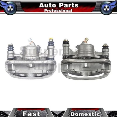 Par (2) pinzas de freno de disco delanteras Nugeon para Toyota Corolla 1988-1992 con soporte Foto 1 de 4