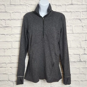 Lululemon Kanto Catch Me 1/2 Zip Top Size 10 Gray Thumbholes - Picture 1 of 18