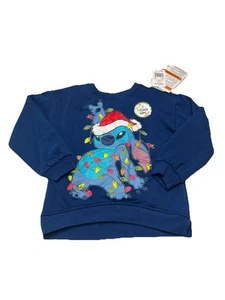 Disney Lilo And Stitch Girls Long Sleeve Top Navy Blue Size Small Read Descripti - Picture 1 of 8