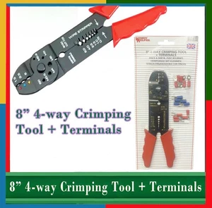 CRIMPZANGE KABELSCHNEIDER ELEKTRISCHE ABISOLIERZANGE CRIMPER SCHNEIDEN DIY - Bild 1 von 5