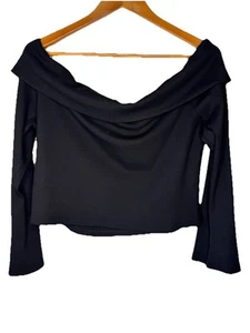Fayt Womens Black Lowen Off The Shoulder Flate Sleeve Top Sz 18 NWT - Picture 1 of 9