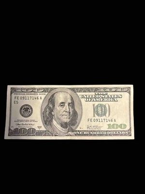 $100 Bill – Series 2003A – Circulated Federal Reserve Note – Benjamin Franklin - Image 1 of 2