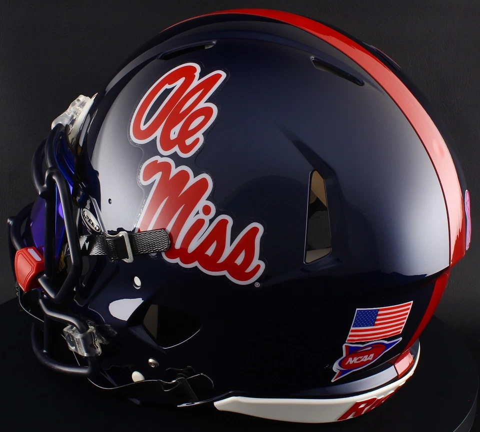 MISSISSIPPI OLE MISS REBELS NCAA Riddell Speed Full Size REPLICA Football Helmet - Image 1 of 4