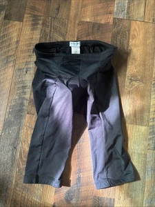 Pearl Izumi Elite Womens Long Cycling 3D Padded Shorts Black Sz XL Teal Pad - Picture 1 of 6