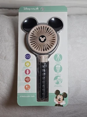 Disney Bebé Mickey Mouse Ventilador Cochecito 3 Velocidades Trípode Flexible Recargable NUEVO Foto 1 de 3