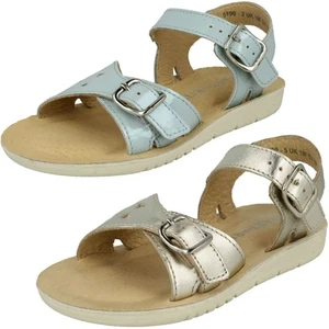 Girls Startrite Stylish Punched Heart Detailed Sandals Enchant - Picture 1 of 19