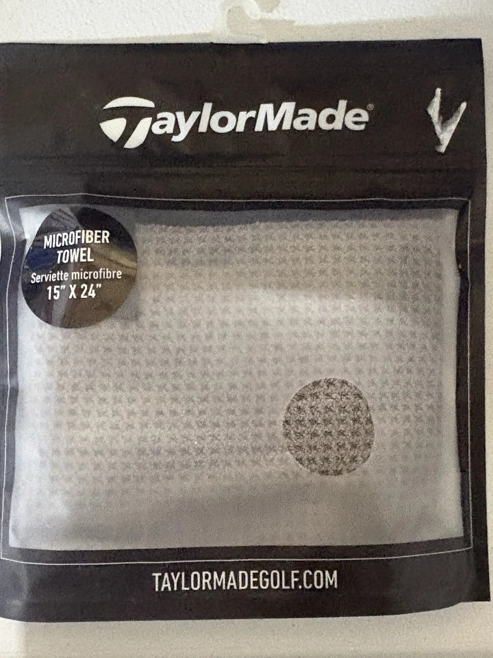 全新 TaylorMade 超细纤维推车 毛巾 - 灰色 - 15"x24" — 第 1/1 张图片