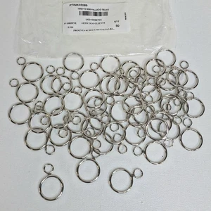 Proenza Schouler Zipper Pulls x50 Silver Palladio Rings Designer Hardware Italy - Picture 1 of 10