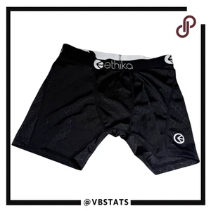 Ethika Men's Phyton Embossed Pull On Mid Boxer Brief Undewear Black Size Medium - Picture 1 of 3