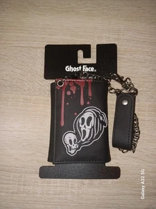 Ghost Face Isn't Dead Trifold Chain Wallet New /w Tags Bioworld - Picture 1 of 6