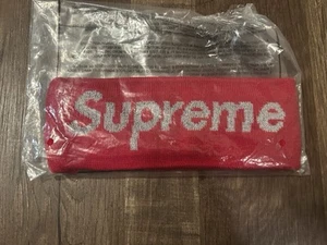 SUPREME x New Era Reflective Logo Headband RED One Size NEW! F/W 2017 - Picture 1 of 2