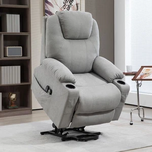 HOMCOM Fernsehsessel mit Aufstehhilfe Relaxsessel mit Heiz-, Liegefunktion - Bild 1 von 10