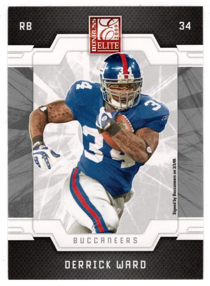 Derrick Ward - Tampa Bay Buccaneers (NFL) 2009 Donruss Elite Football # 91 Mint - Image 1 of 1