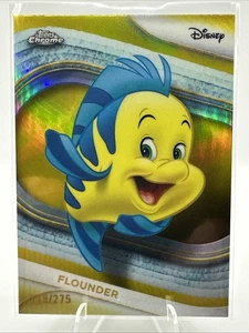 2025 TOPPS Chrome Disney Flounder #60 Gold Holo Print 119/275 - Picture 1 of 5