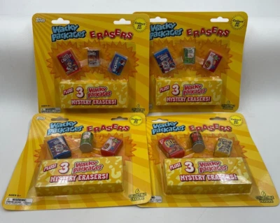 NEW Topps 2011 Wacky Packages Erasers 4 Packs of 6 Erasers 24 Erasers Total - Image 1 of 4