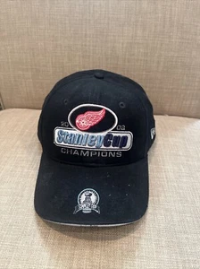 NHL Detroit Red Wings 2002 Stanley Cup Champions New Era Black Hat Cap - Picture 1 of 8
