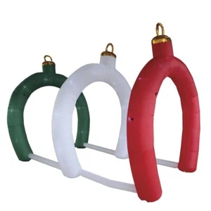 9' LED Ornament Bogen mit Bewegungslicht Weihnachten aufblasbar Outdoor Urlaub Dekor - Bild 1 von 9