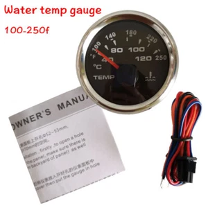 Medidor de temperatura del agua 52 mm 287,4-22,4 ohmios 100-250F 40-120C para coche marino 7 colores LED - Imagen 1 de 7