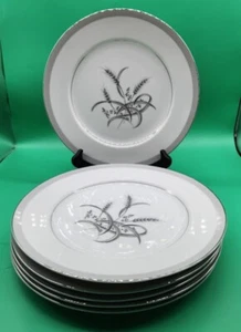 Plato de cena vintage Sone China 1593 mediados de 1900 10,25" plata trigo platino Pick# - Imagen 1 de 8
