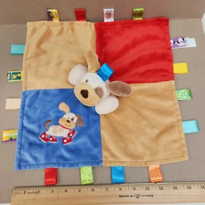 Taggies Bebé Lovey Manta de Seguridad Cachorro Perro Mary Meyer 13" Felpa Textura Etiquetas Foto 1 de 4