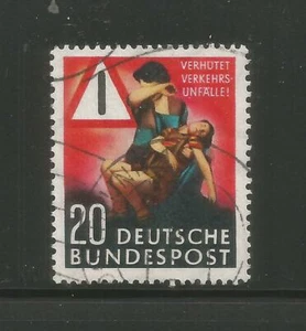 GERMANY – 1953 – PREVENT TRAFFIC ACCIDENTS – Scott #694 - USED - Picture 1 of 2