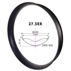 27.5er 650B Fat Bike Carbon Rims Tubeless Fatbike Snow Bicycle Circle Wheel - Bild 1 von 10
