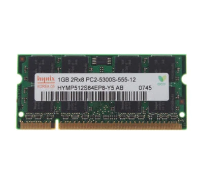1GB 1G DDR2 667MHz PC2-5300S 667 200Pin SO-DIMM RAM Laptop Memory NON-ECC #7H - Image 1 of 4