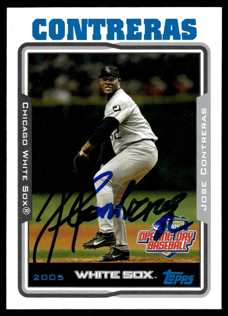 2005 Topps Opening Day Jose Contreras Auto Chicago White Sox #92 Signed