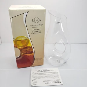 Lenox Tuscany Classics Pierced Pitcher 48 Oz Clear Crystal Glass Decanter Carafe - Picture 1 of 19