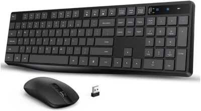 Slim Wireless Keyboard and Mouse Combo, 2.4GHz Lag-Free, Ergonomic, - Image 1 of 4