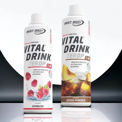 2 x Best Body Nutrition Vital Drink Getränke Sirup  Mineraldrink Softdrink 500ml - Bild 1 von 4
